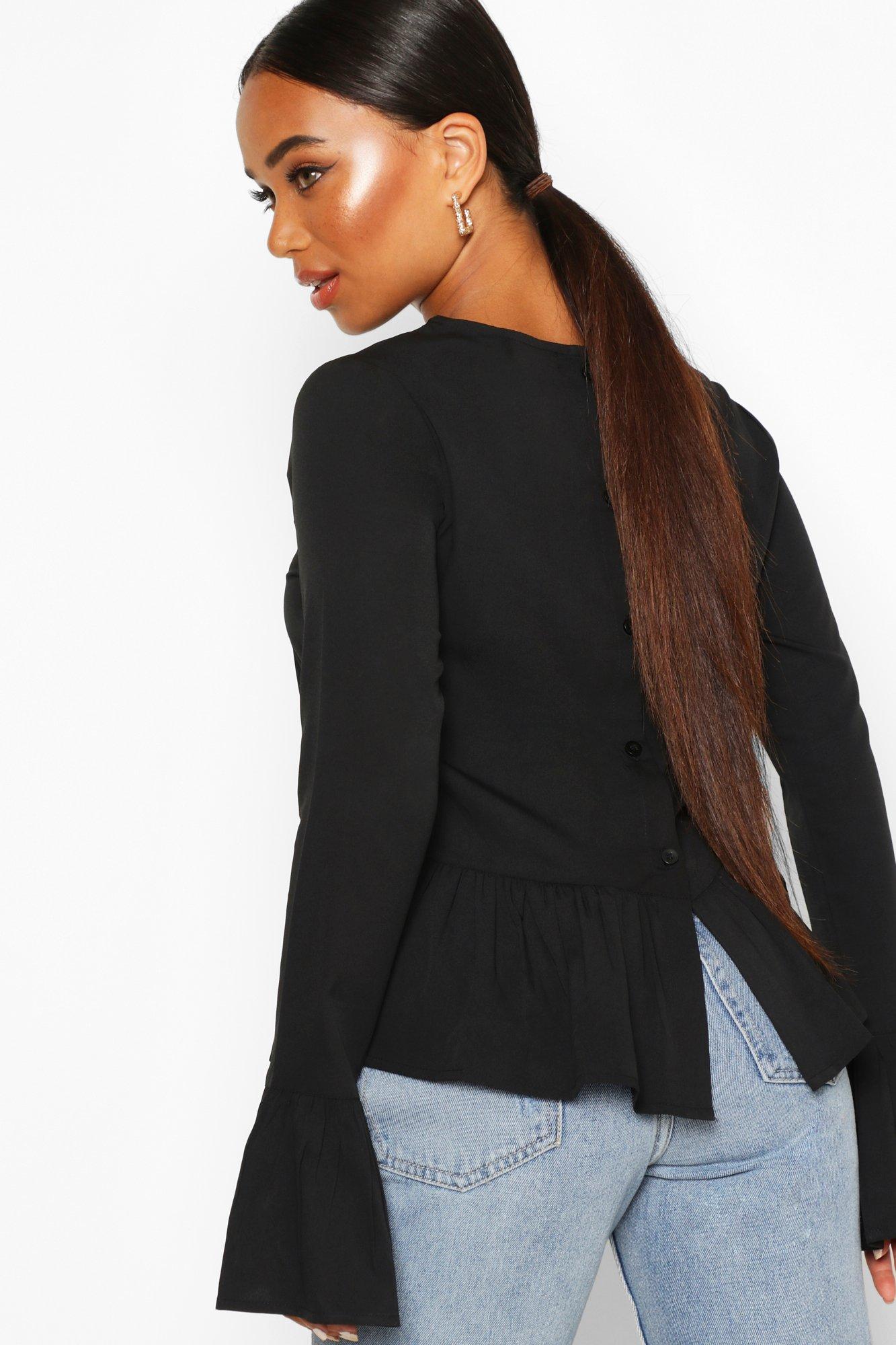Peplum top long back clearance