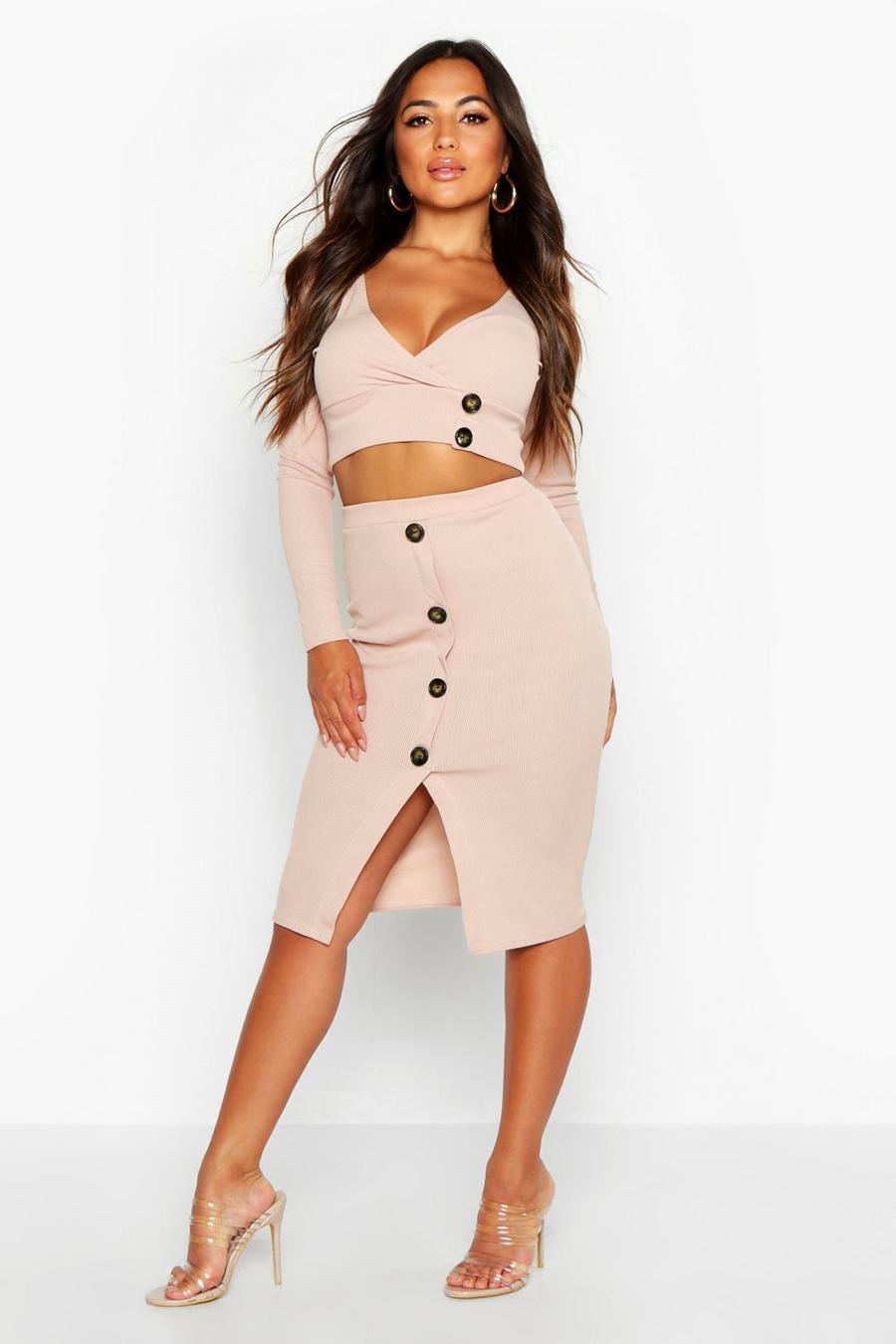 Petite Button Down Skirt & Top Co-Ord image number 1