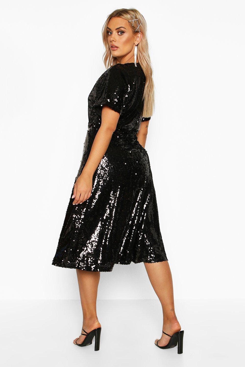 sequin smock dress