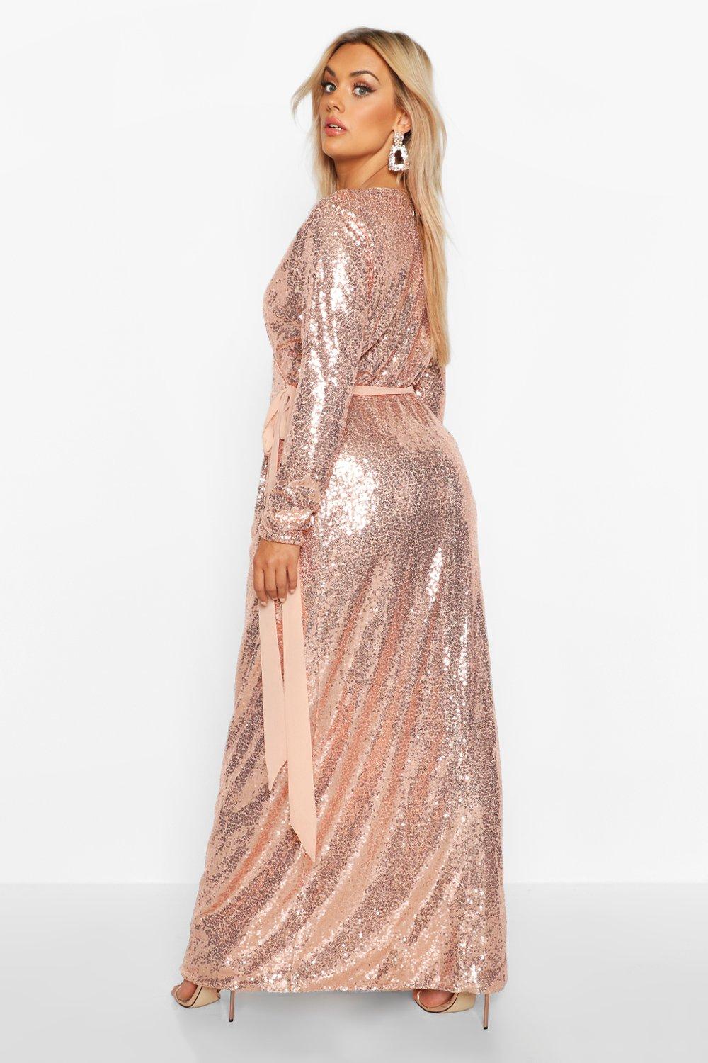 Plus size store maxi sequin dress