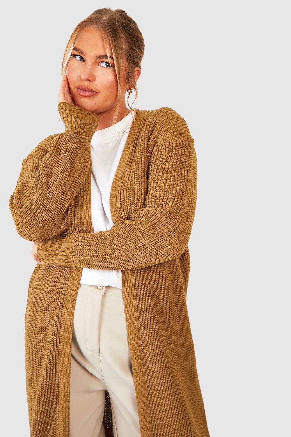 maxi cardigan camel