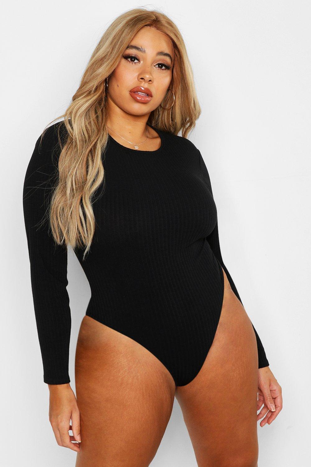 boohoo plus size bodysuits