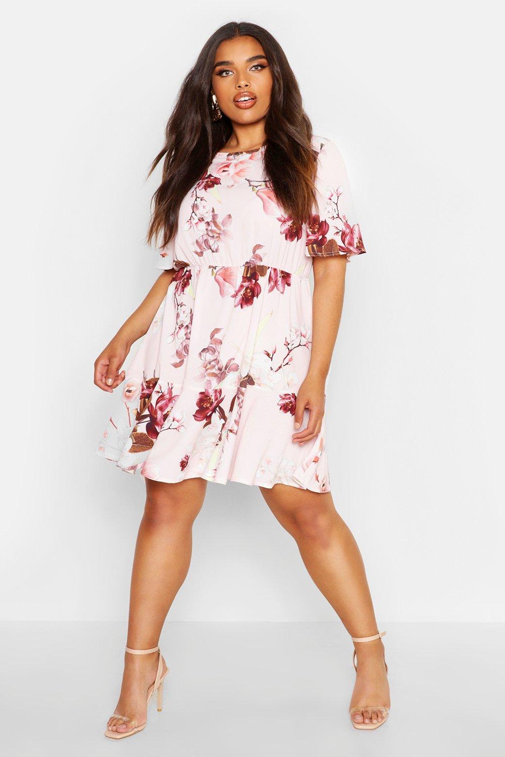 boohoo tiered dress