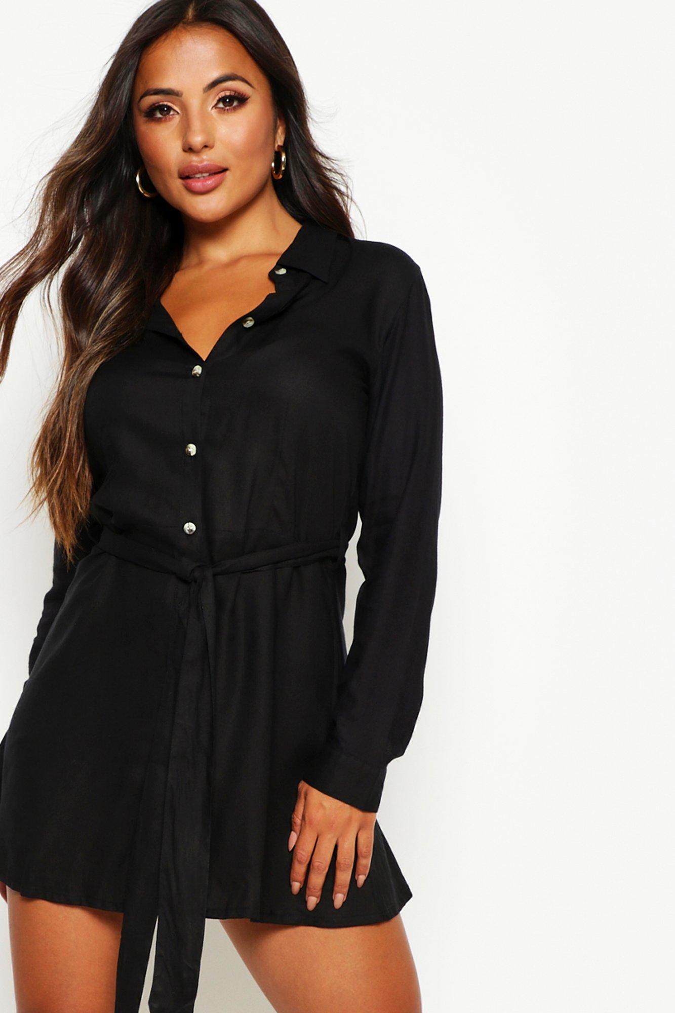 Boohoo petite shirt outlet dress