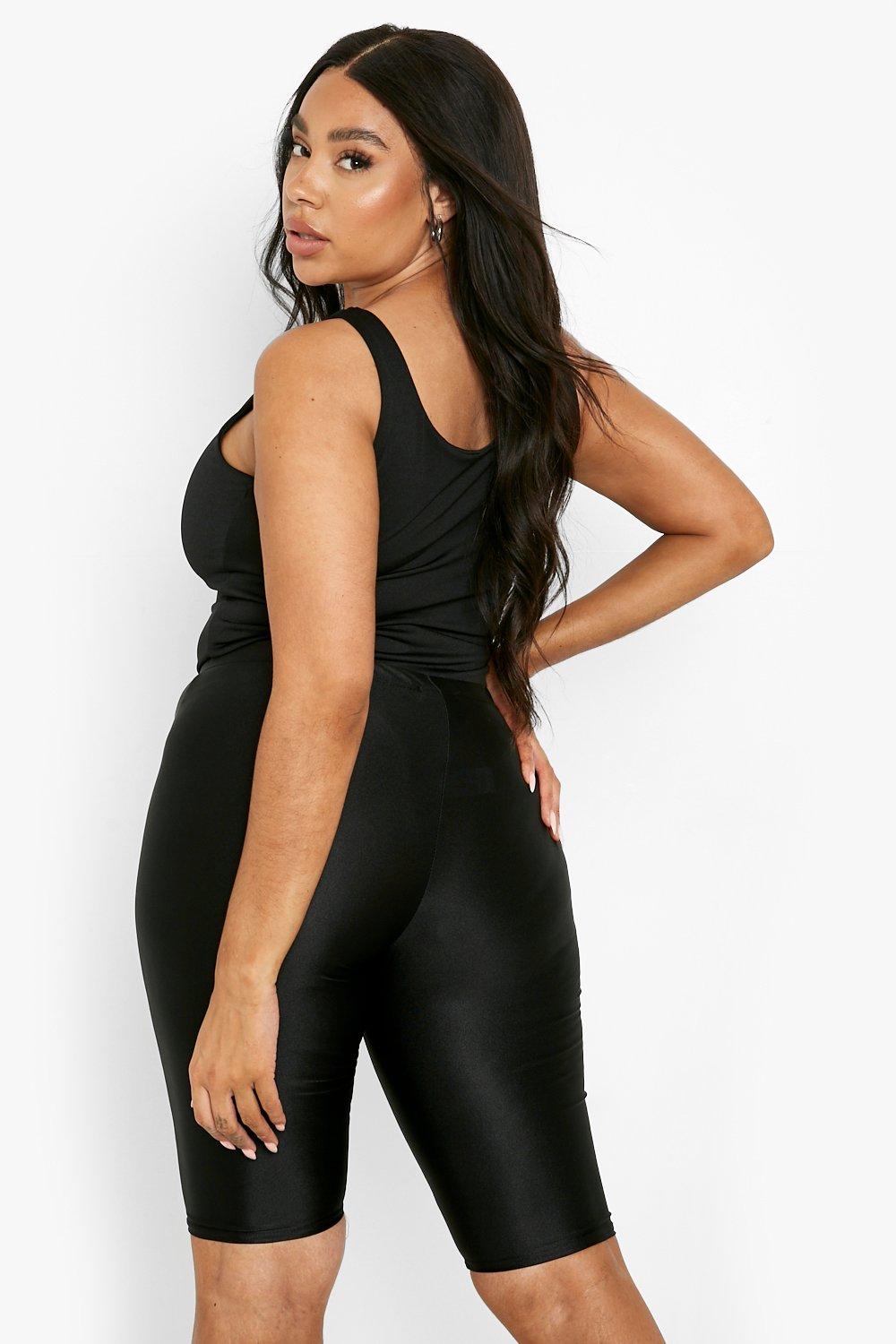 Plus size 2025 biker short romper