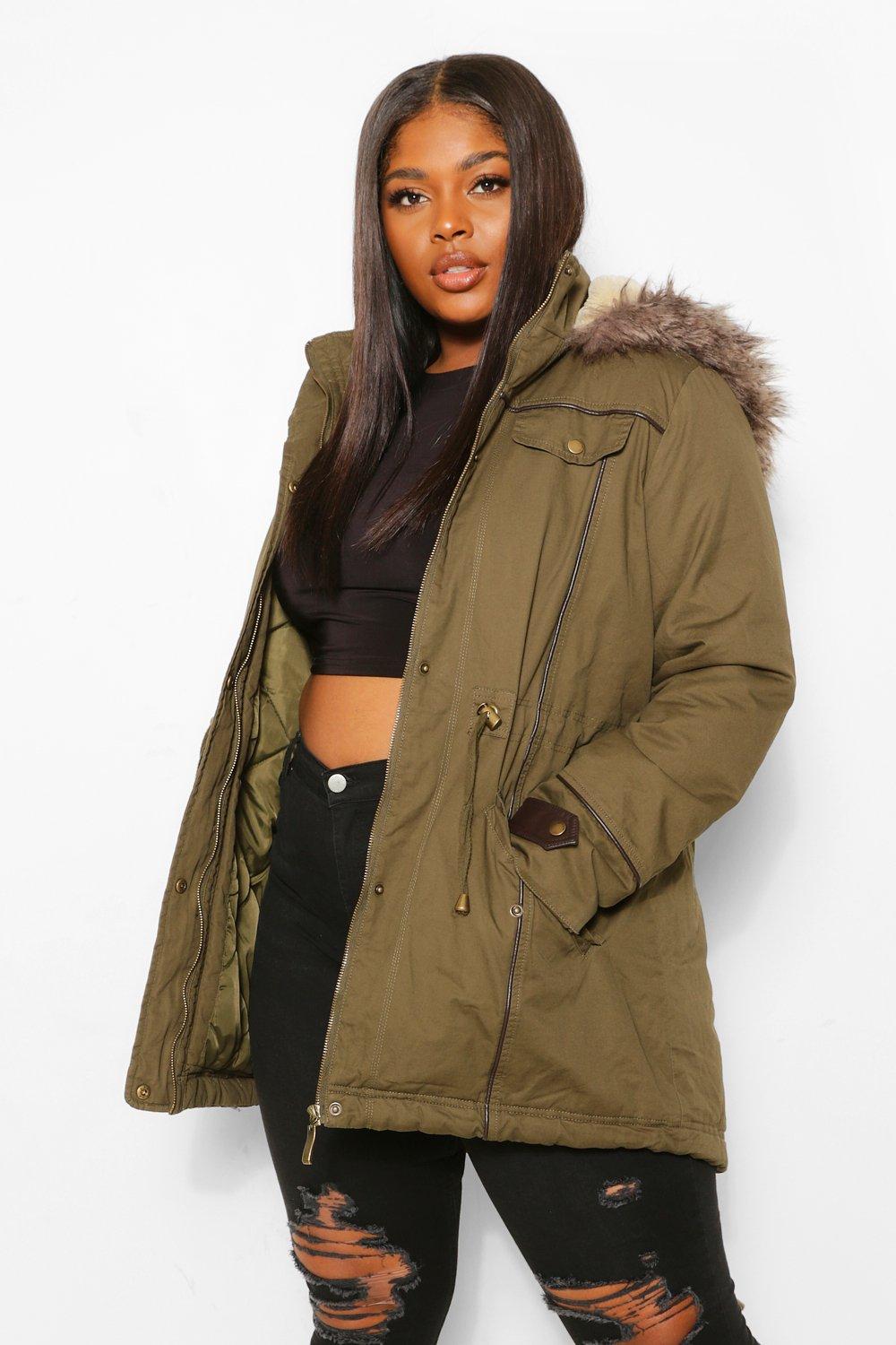 plus size parka