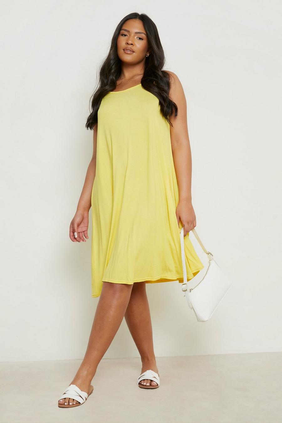Yellow Plus Basic Swing Dress