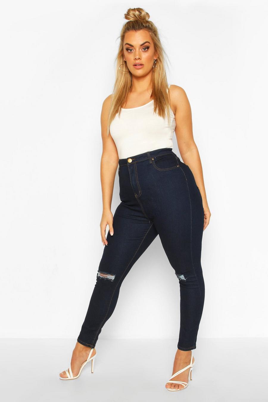 Plus High Waisted True Blue Jeggings