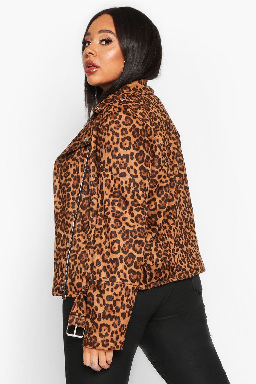 Leopard biker clearance jacket