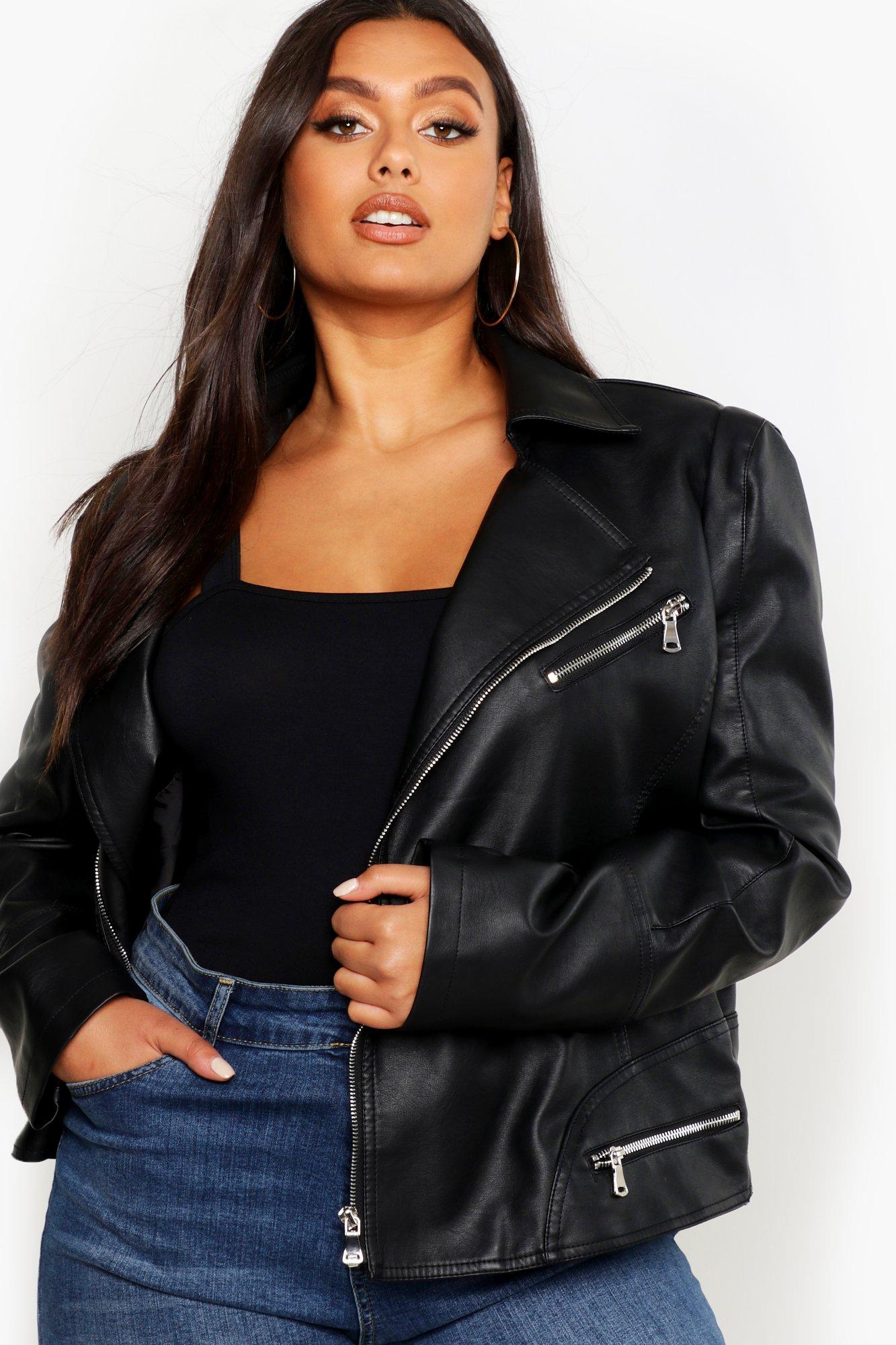 Plus size moto sales jacket