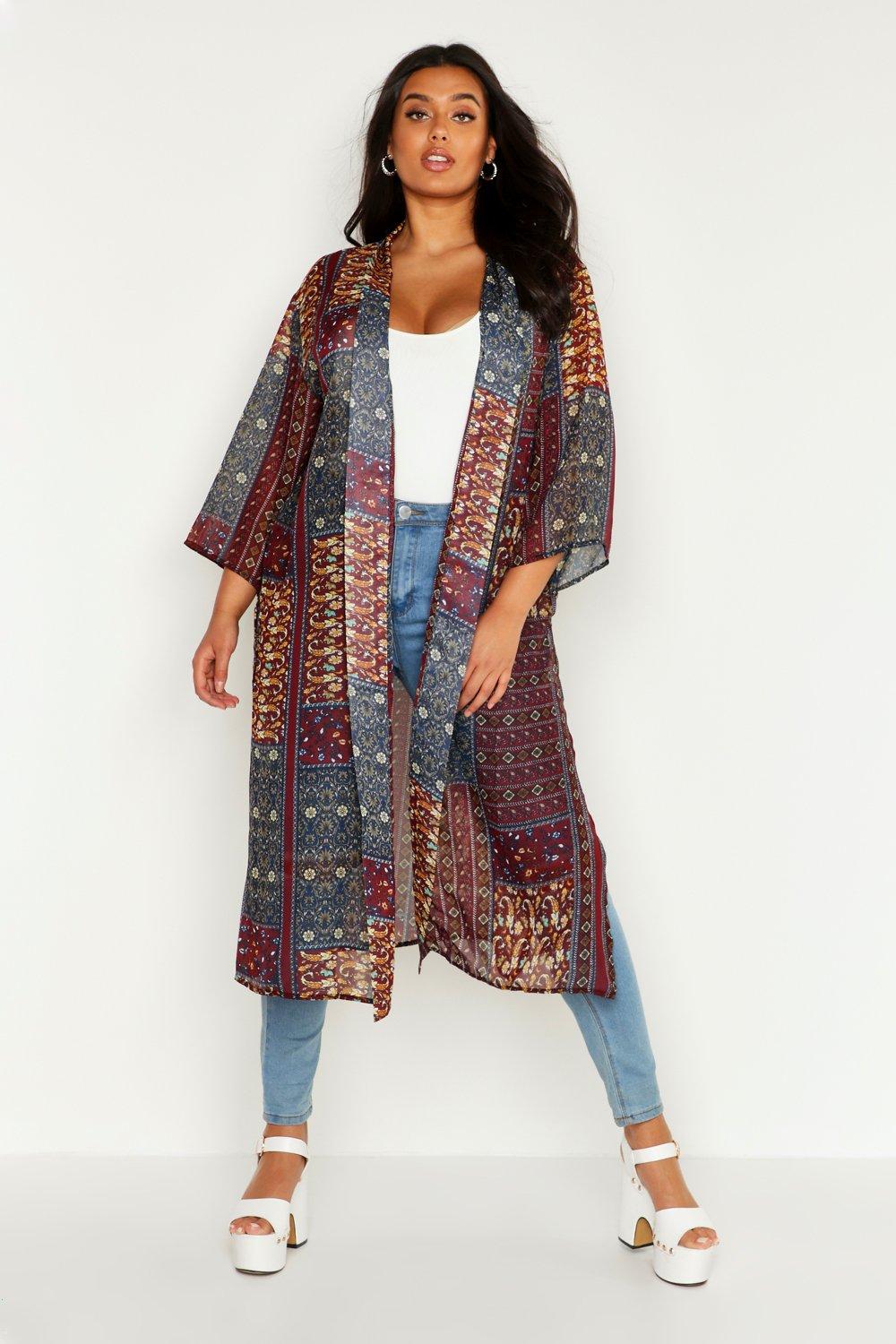 chiffon maxi kimono