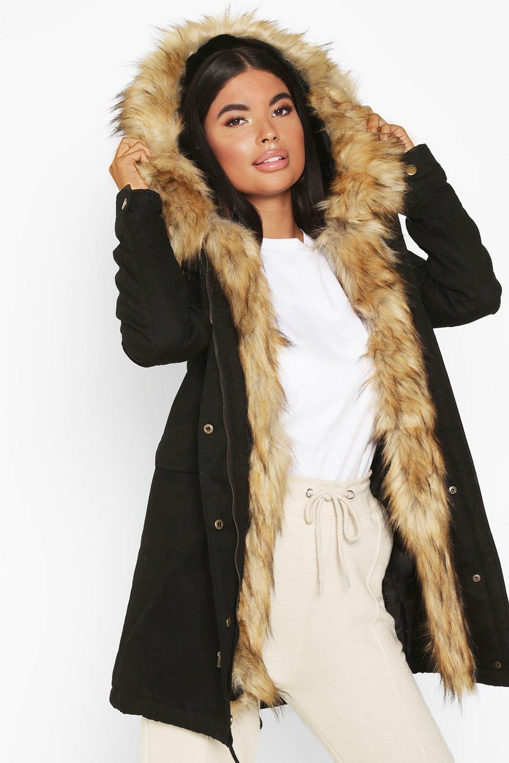 womens faux fur jacket