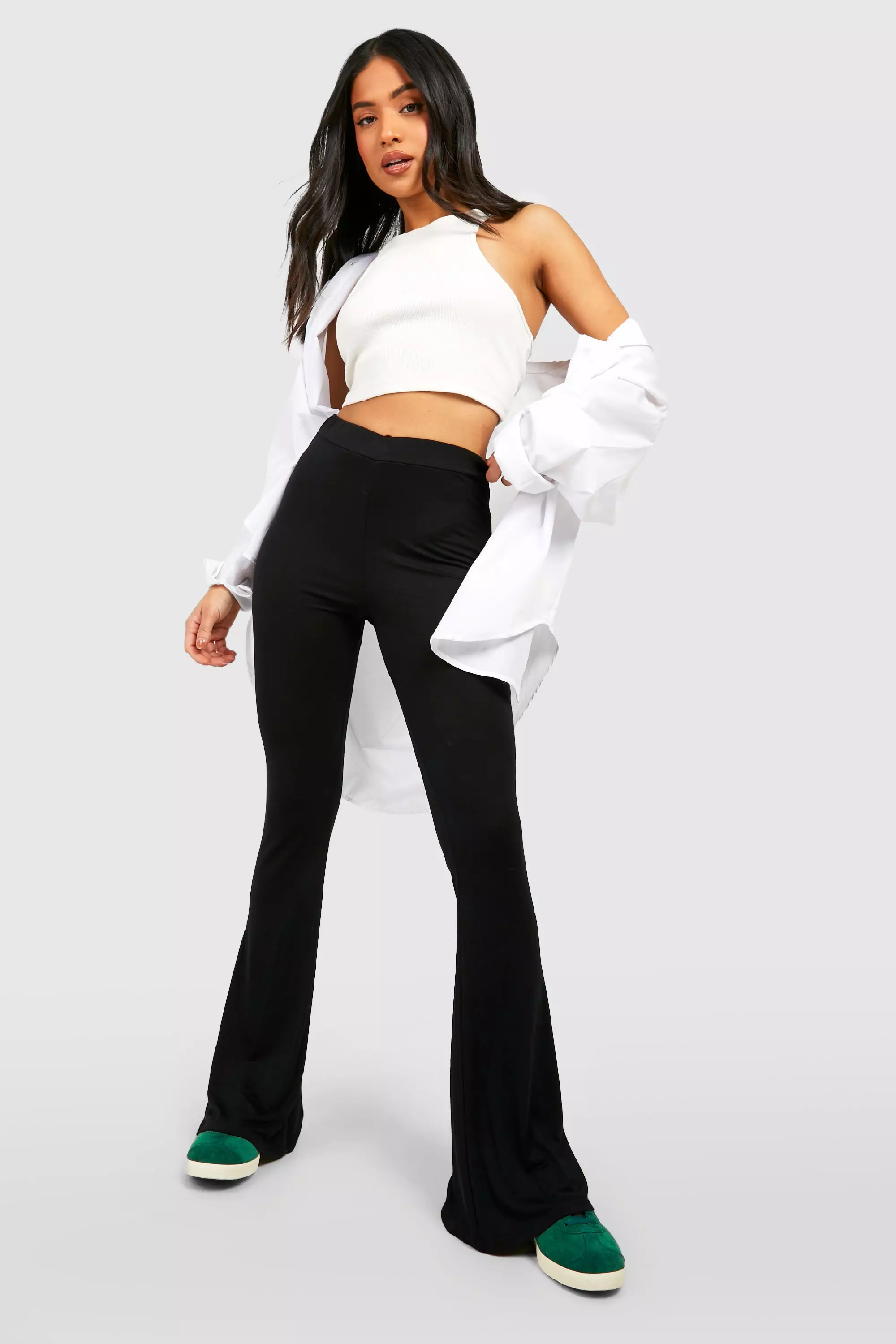 Women's Petite Basic Jersey Flares