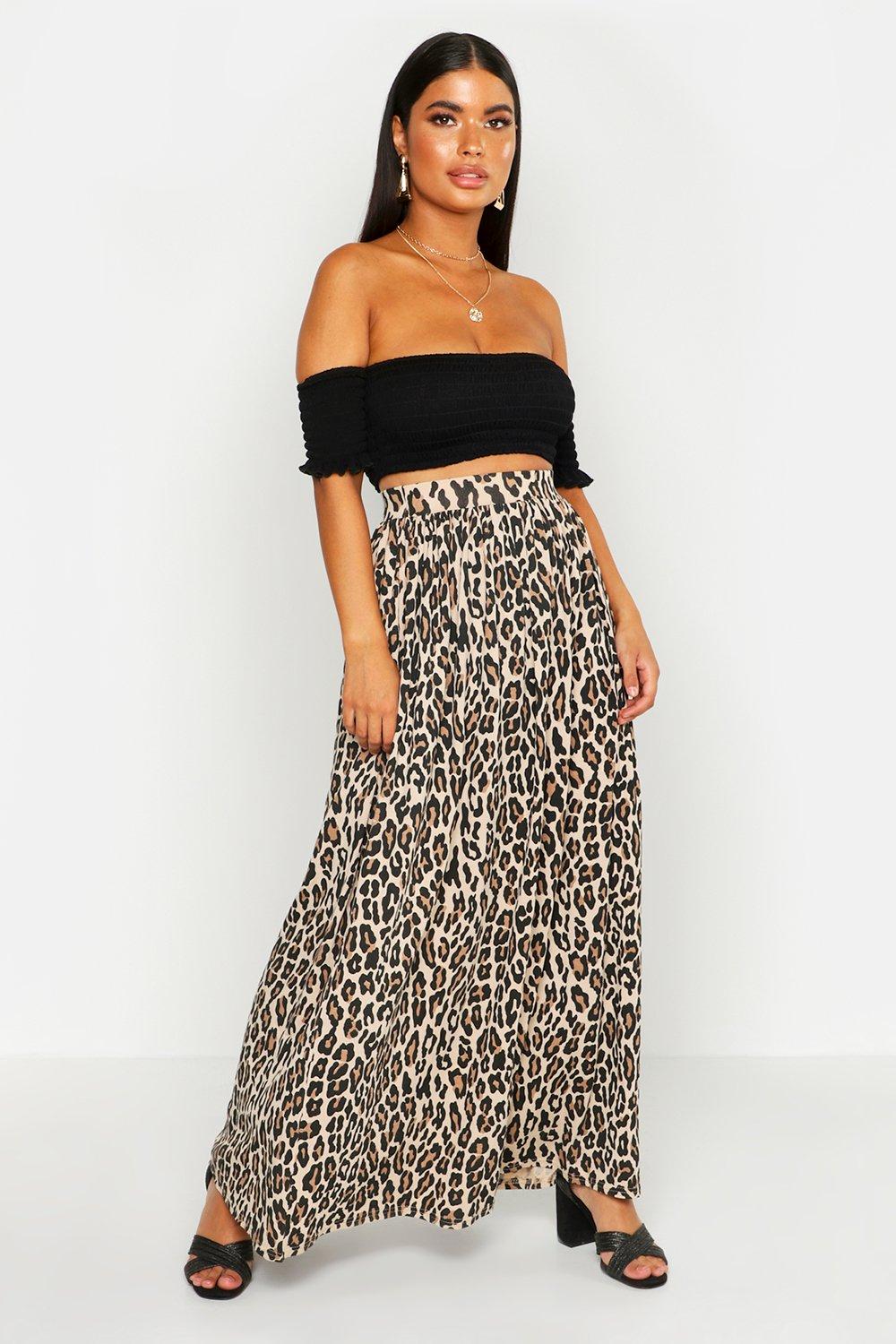 boohoo leopard print maxi dress