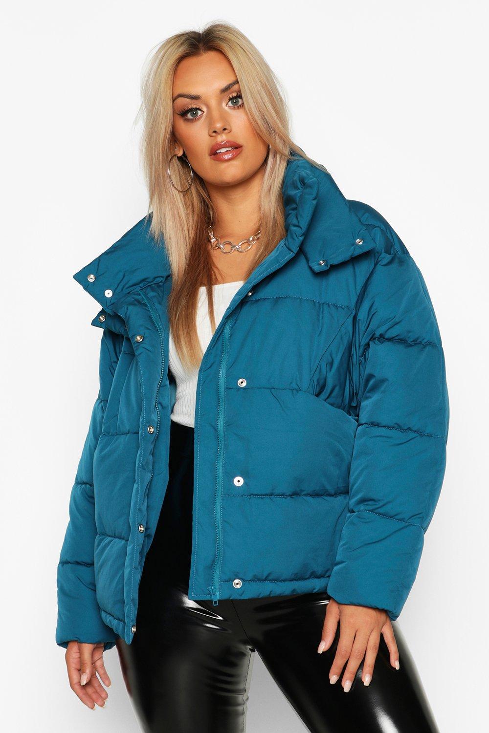 boohoo Funnel Neck Puffer Jacket