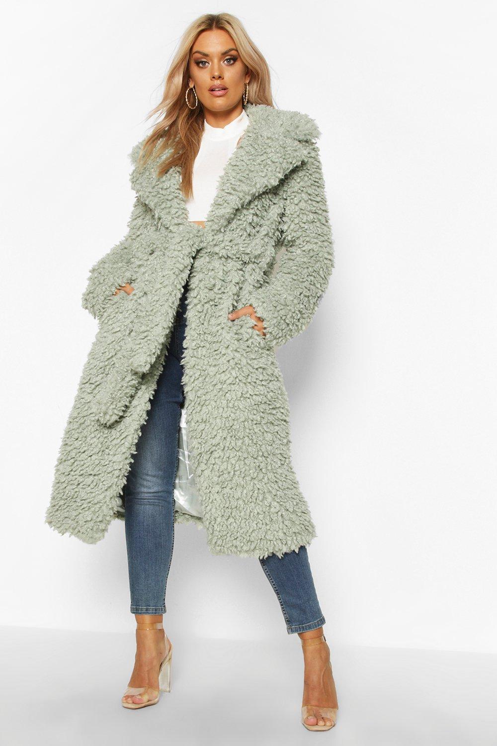 boohoo curve coats