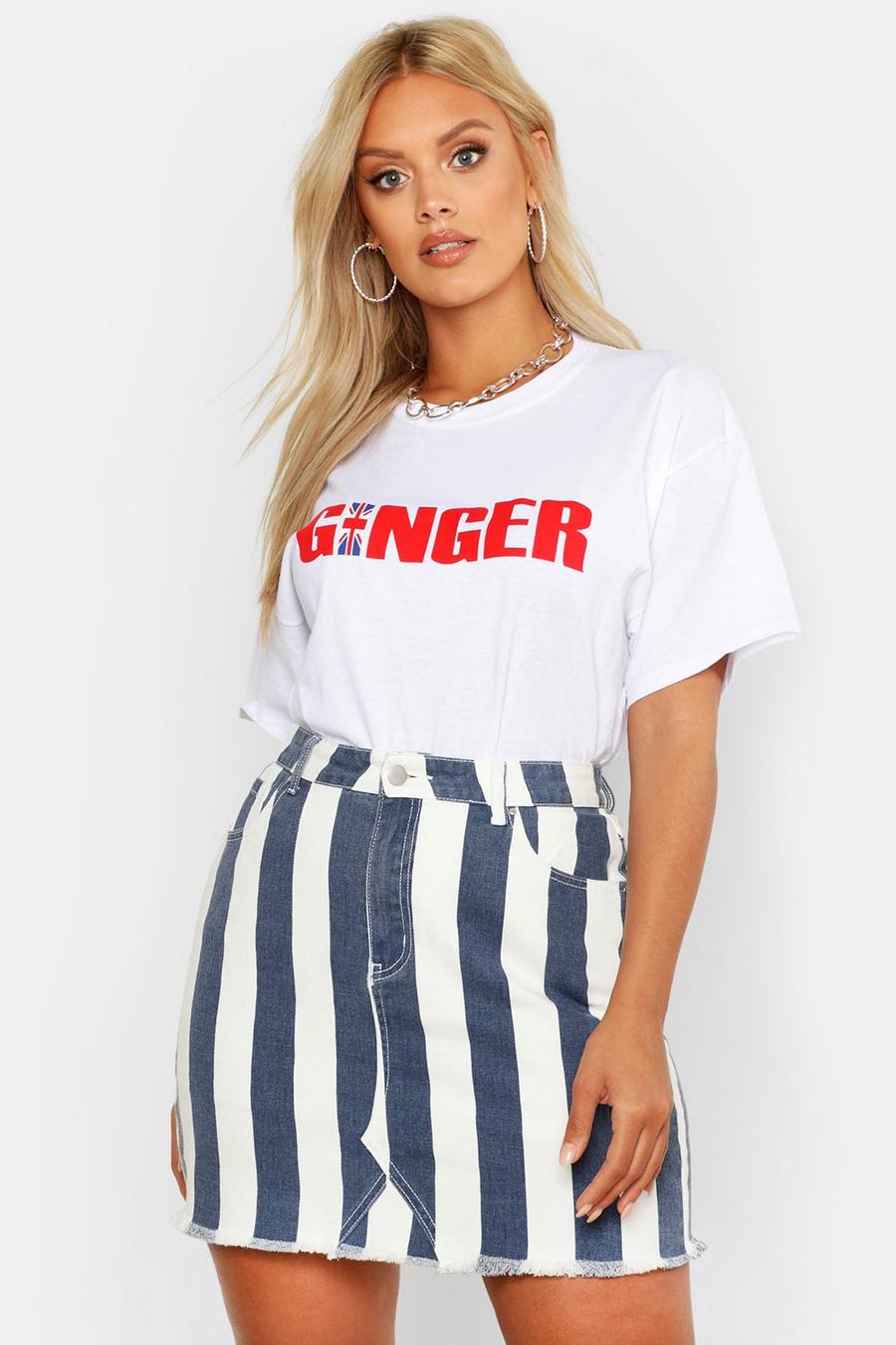 Plus T-Shirt mit „Ginger“-Slogan image number 1