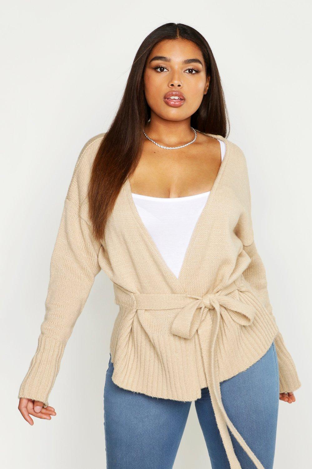 boohoo plus size cardigans