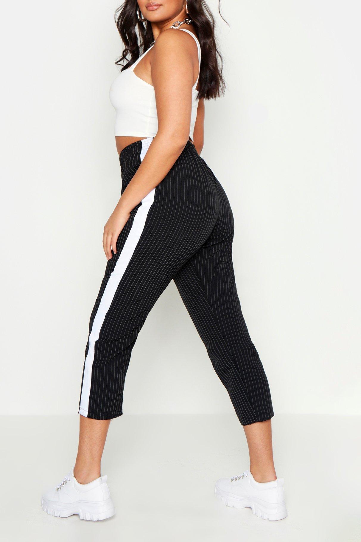 Side stripe cigarette trousers hotsell