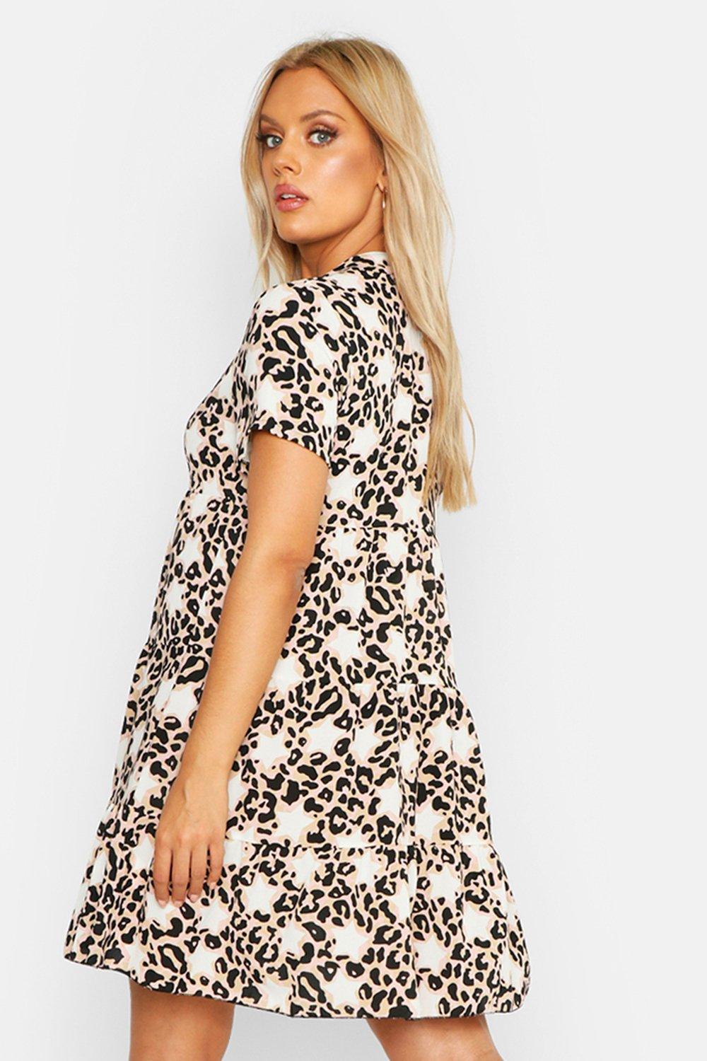 boohoo star leopard print dress