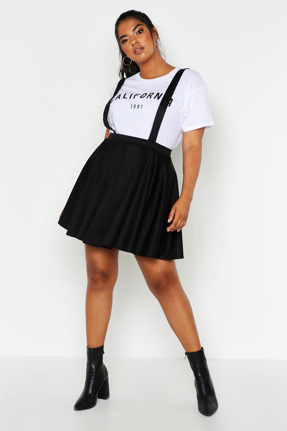 plus size pinafore skirt