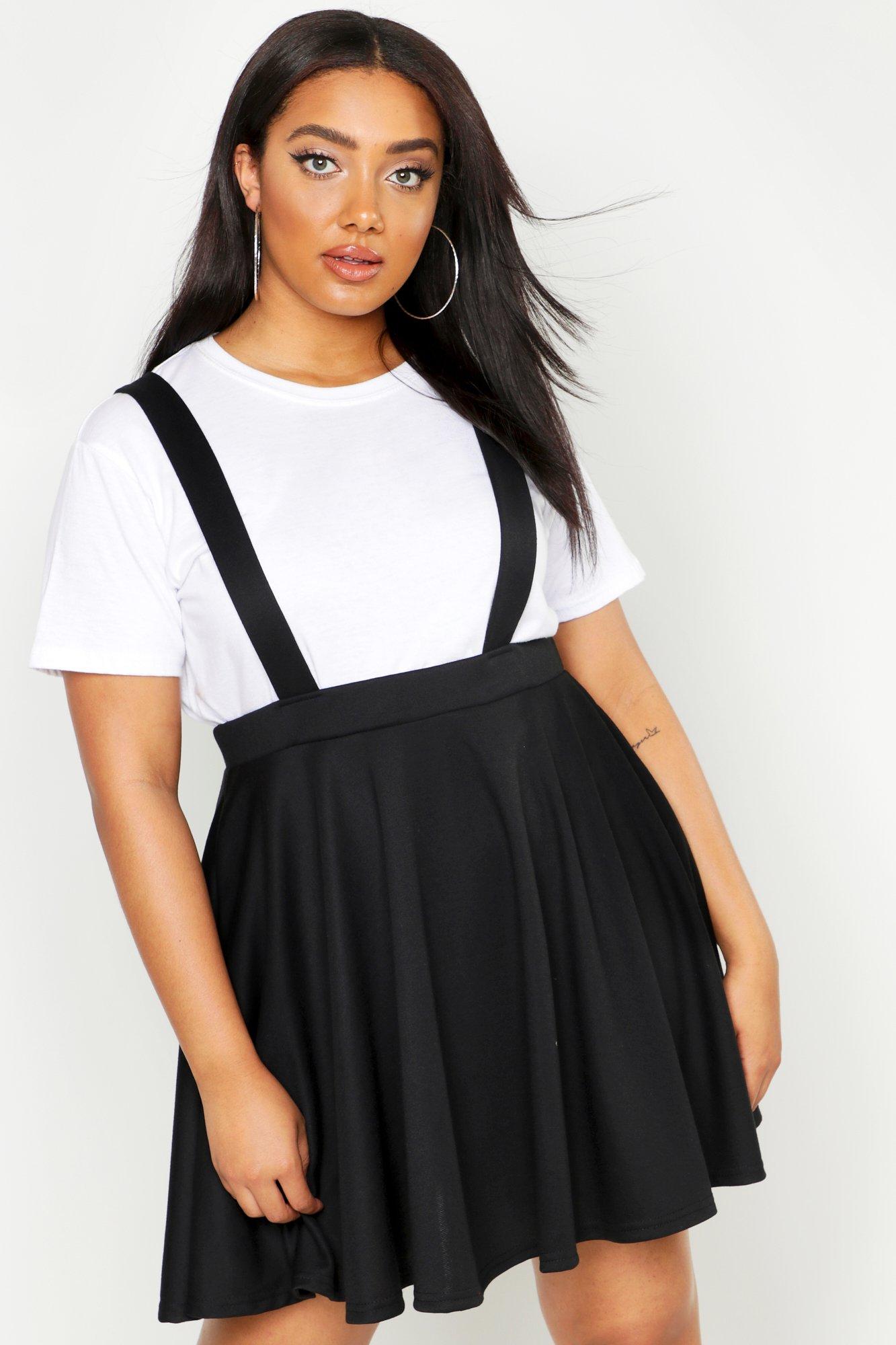 plus size pinafore skirt