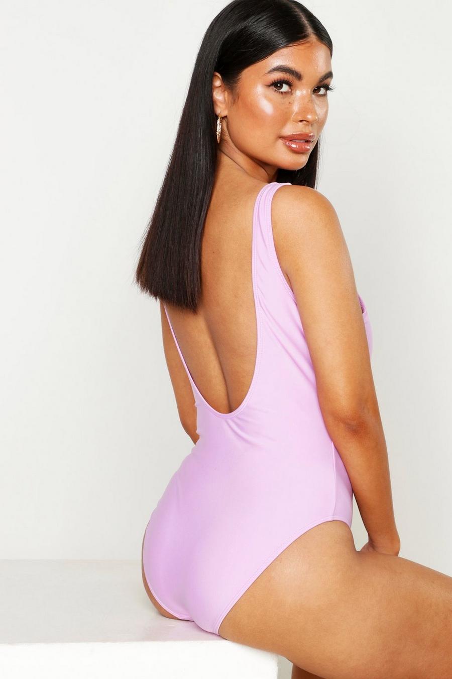 Lilac Petite Scoop Back Swimsuit image number 1