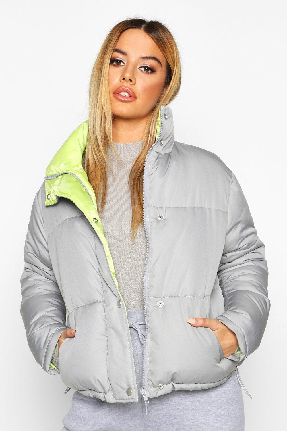 Petite Neon Lining Padded Jacket