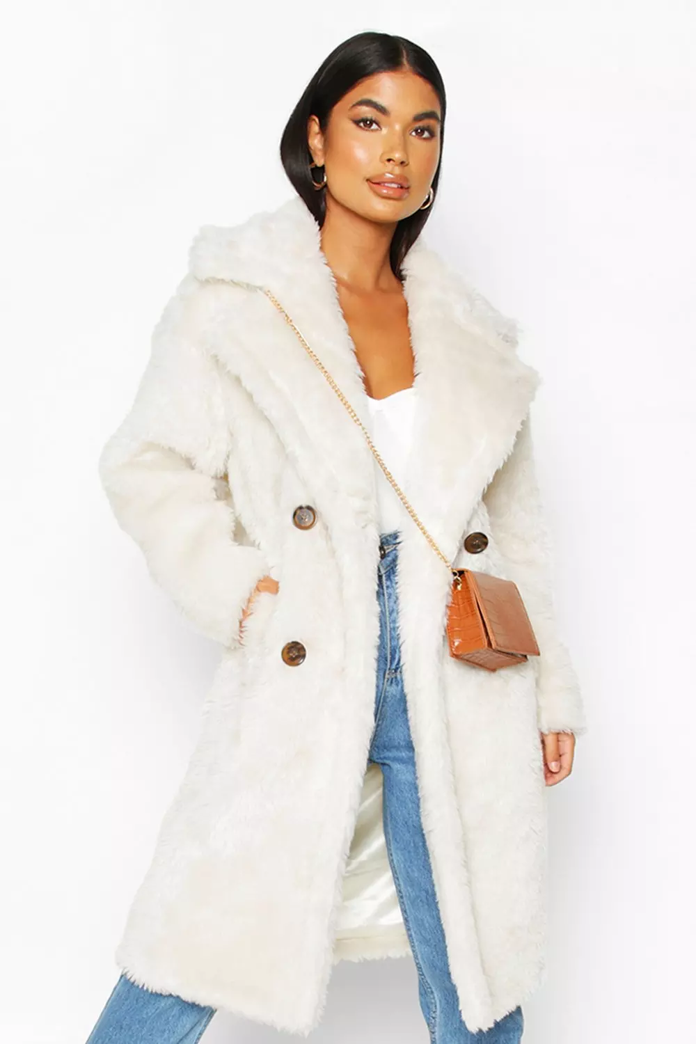 Petite longline 2025 teddy coat