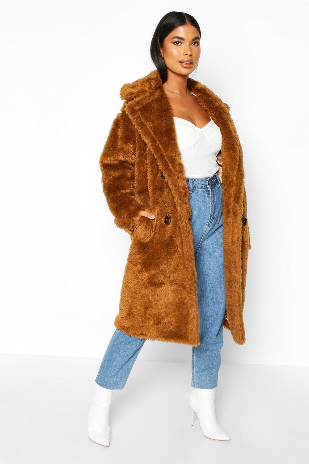 petite teddy coat boohoo