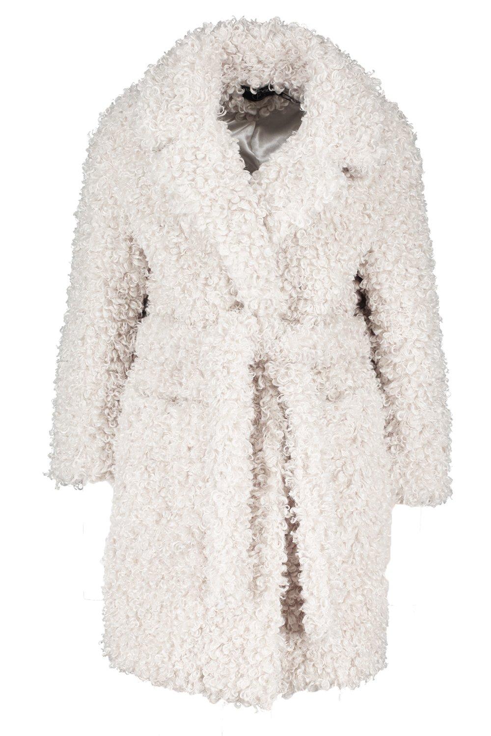 Teddy Faux Fur Belted Coat