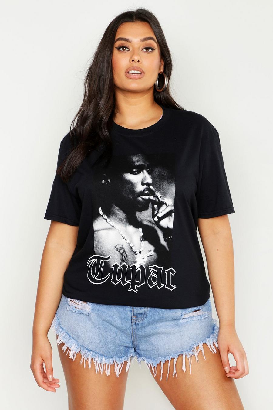 Plus Smoking Tupac Licensed T-Shirt image number 1