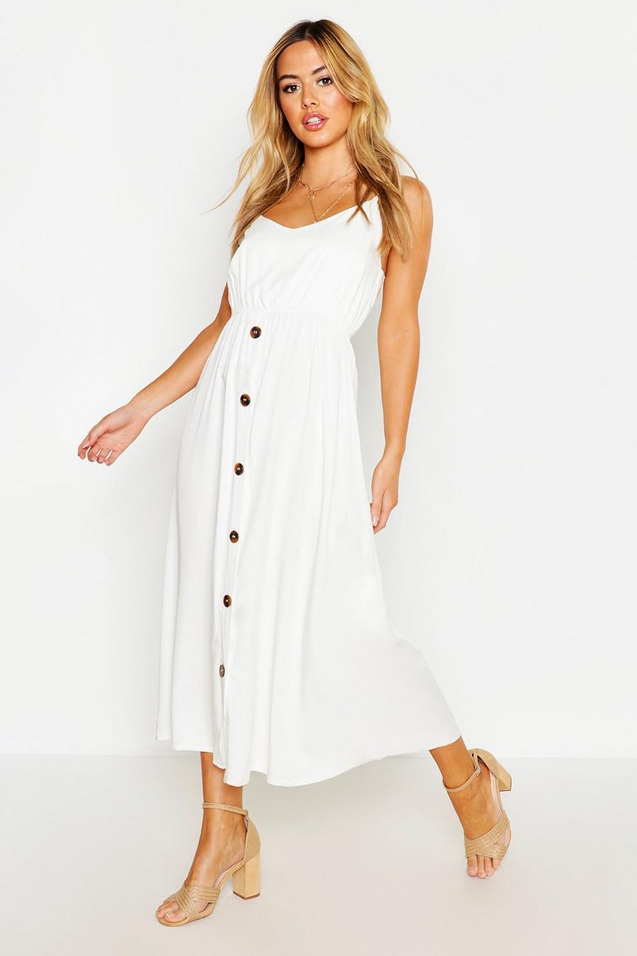 Petite Horn Button Strappy Sun Dress image number 1