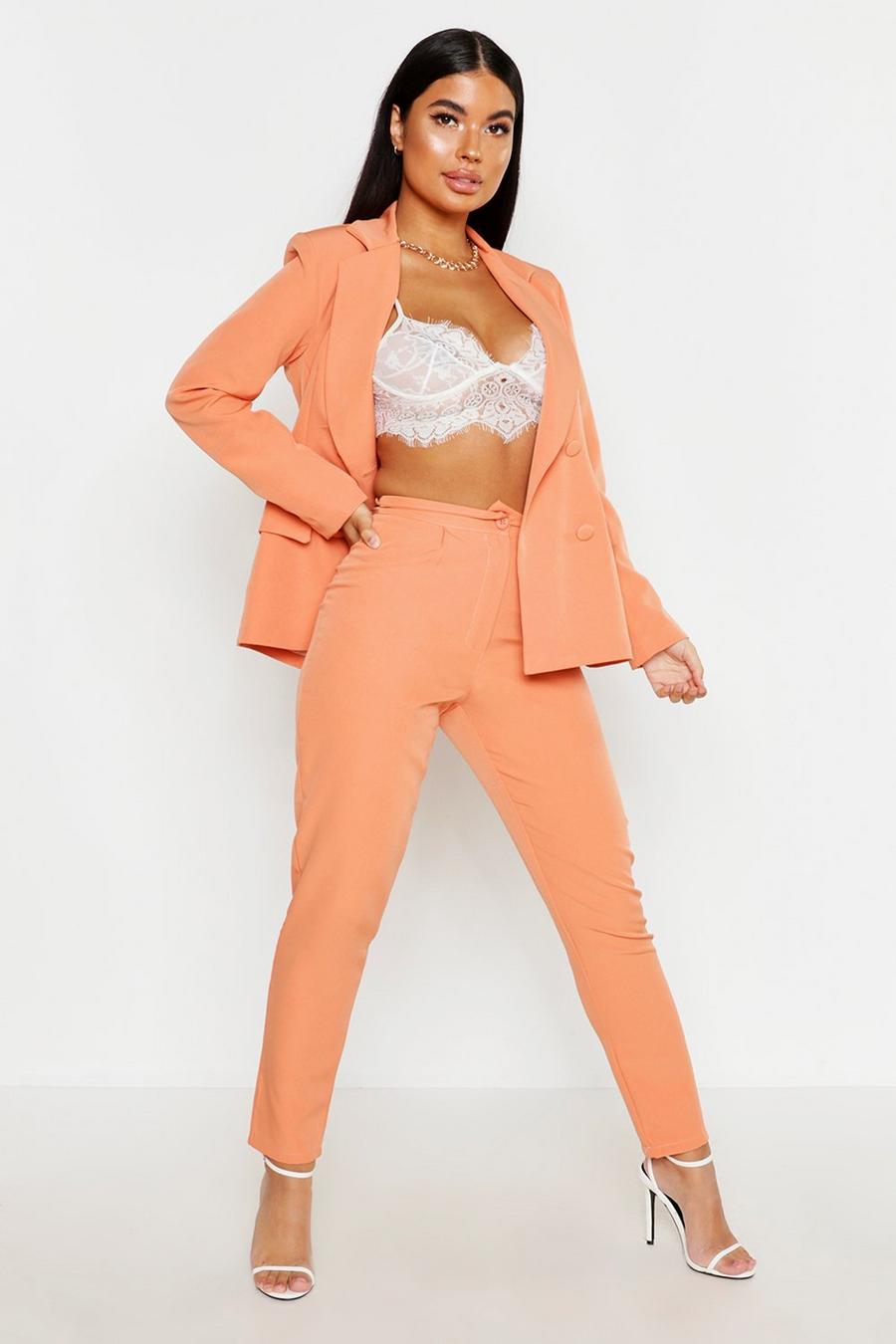 Apricot Petite Button Tailored Pants image number 1