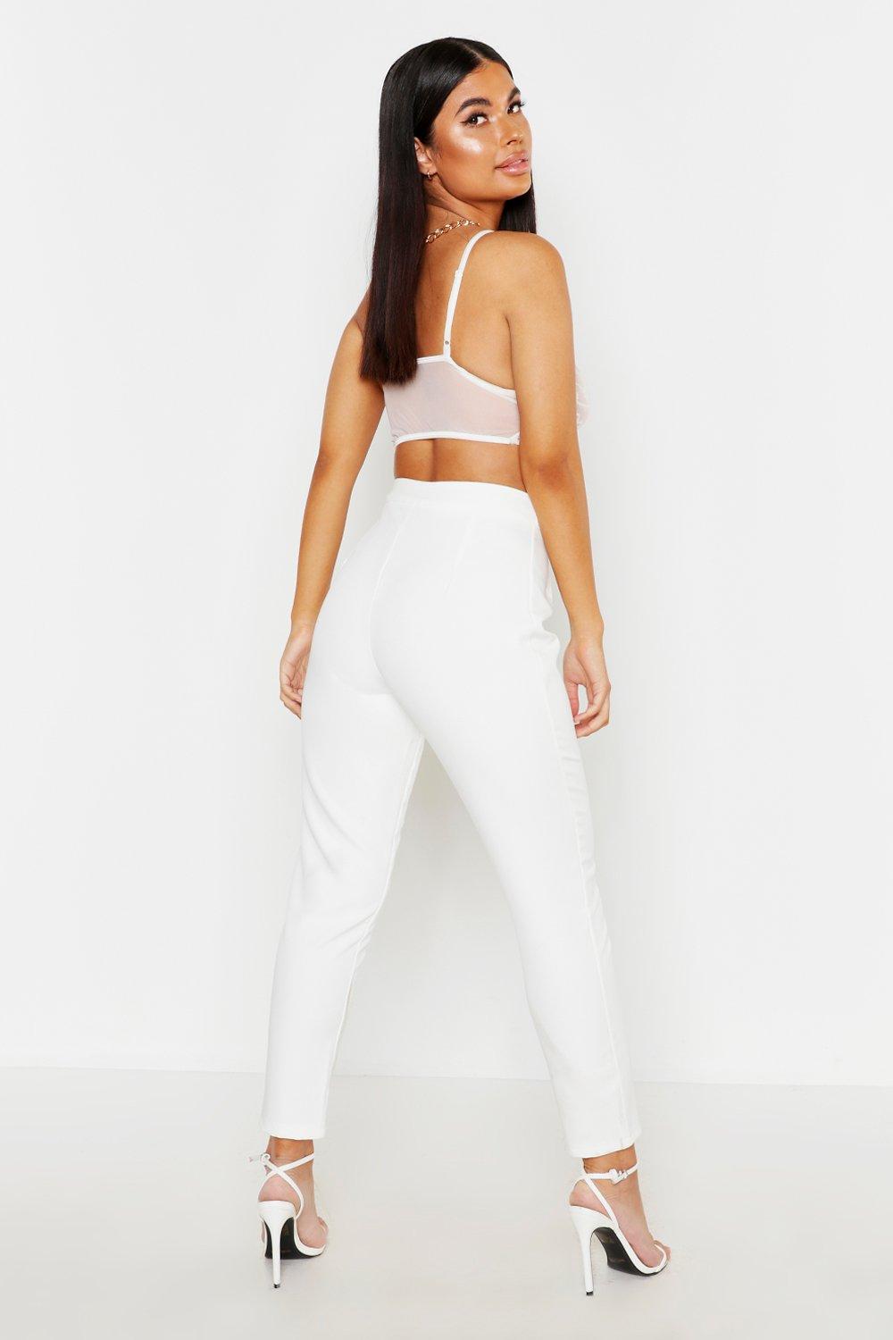 Petite white 2025 dress pants