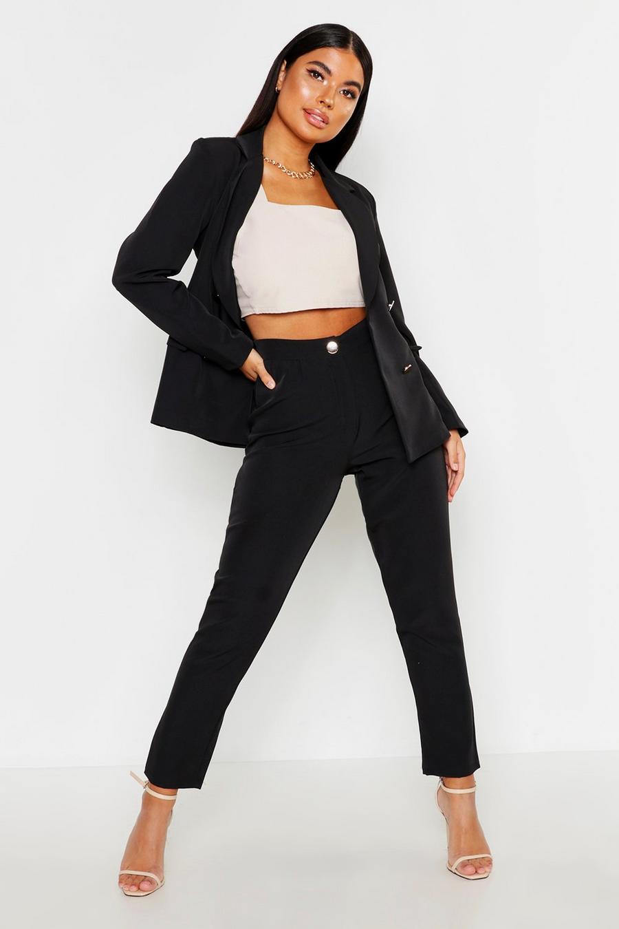 Black noir Petite Tailored Trousers image number 1
