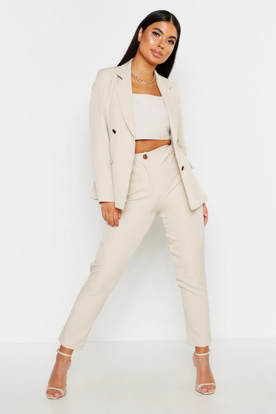 Stone Petite Tailored Trousers image number 1