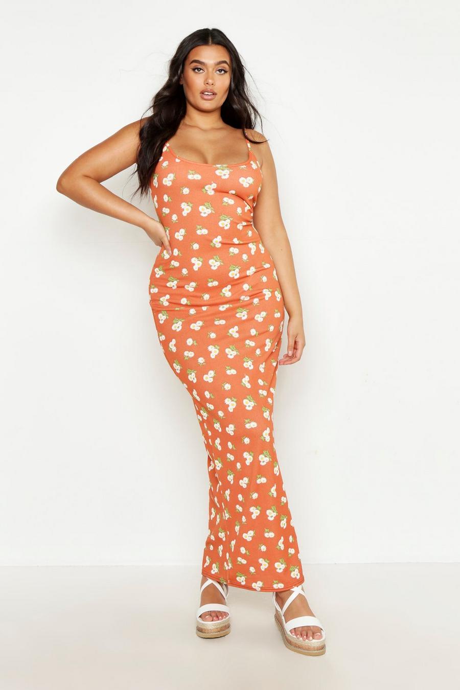 Plus Large Scale Floral Strappy Maxi image number 1