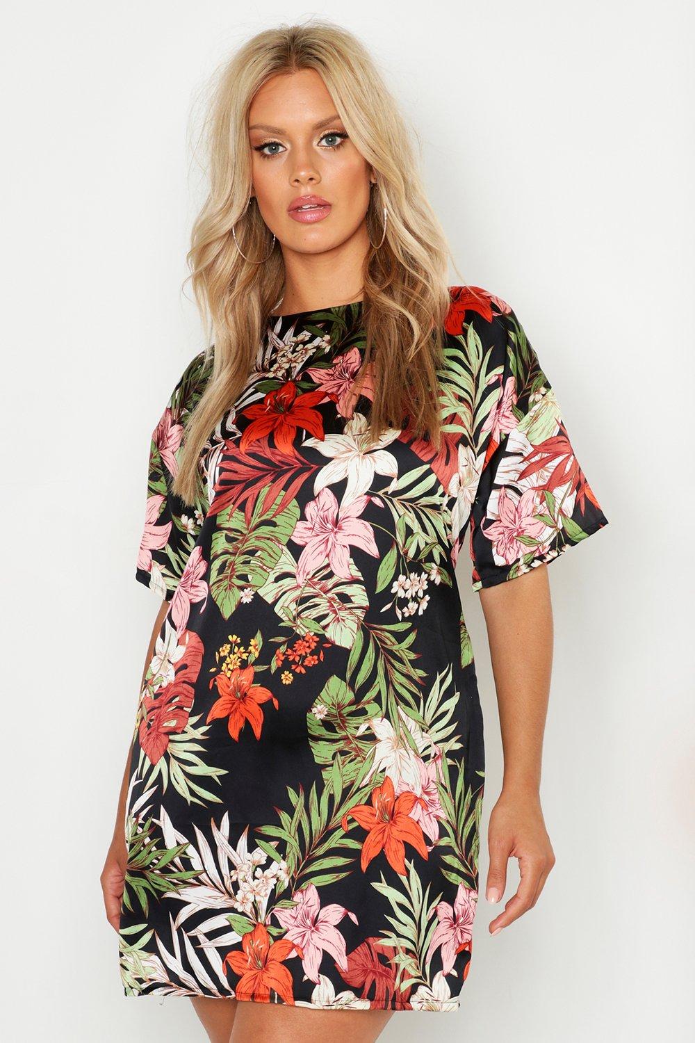 boohoo tropical dress