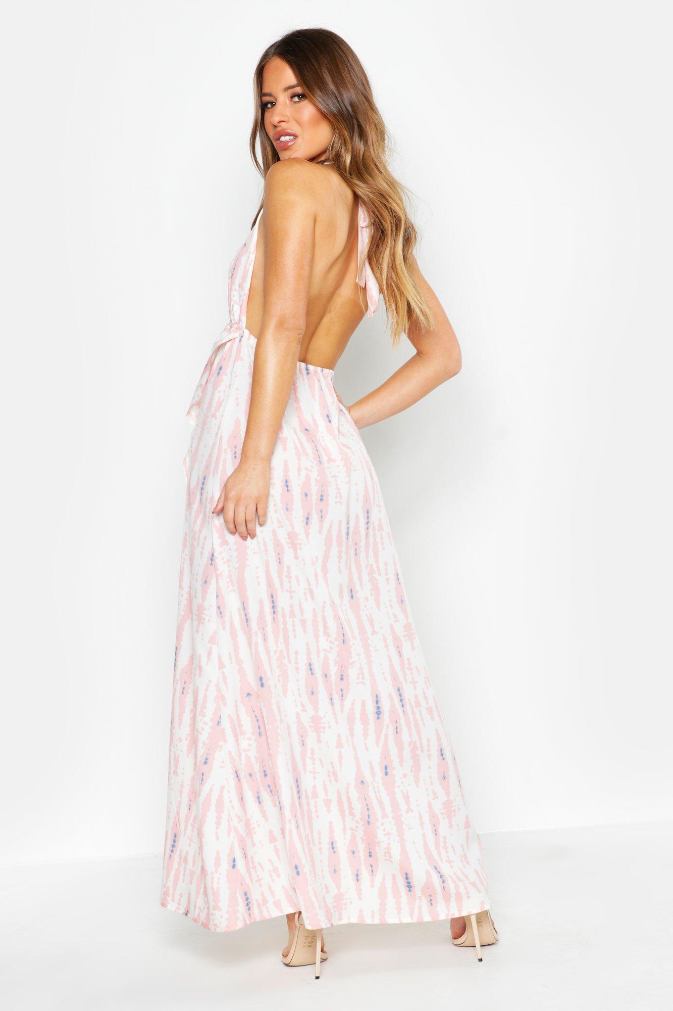 Tie dye maxi dress petite sale