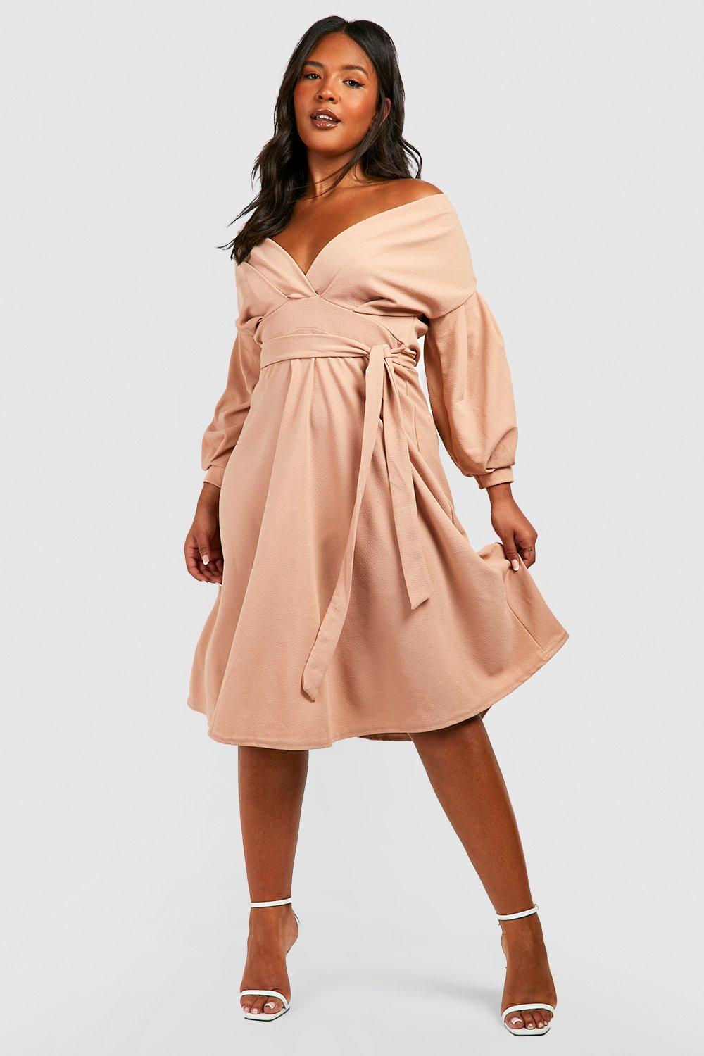 plus off shoulder dress