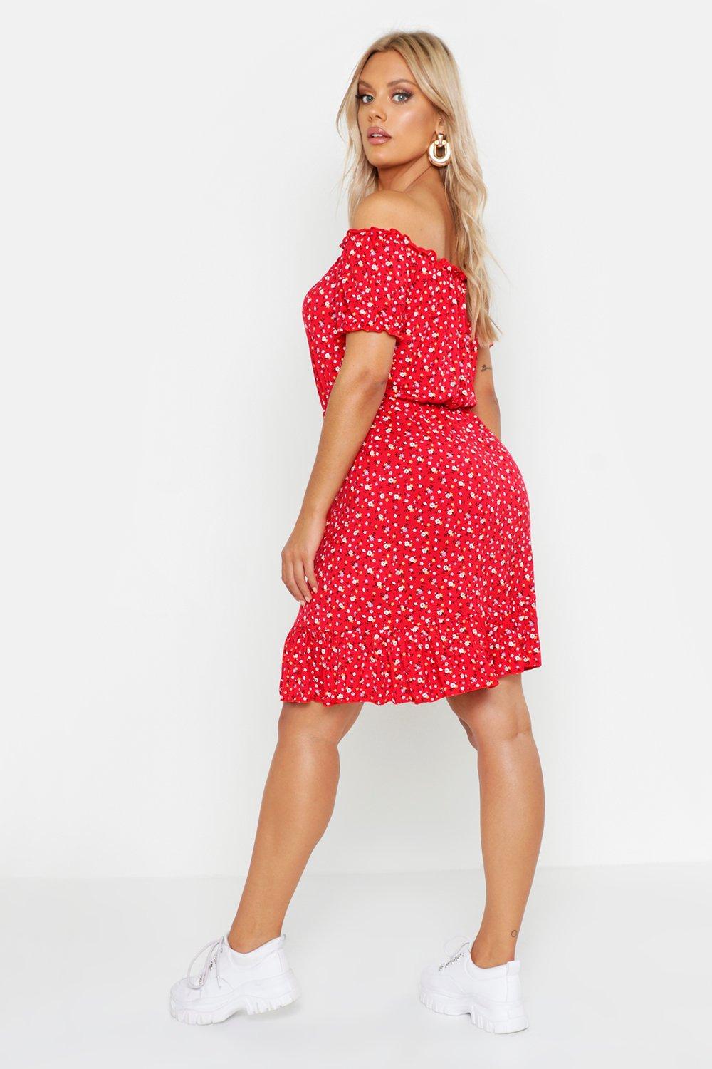 Bardot rossa frill hot sale cocktail dress