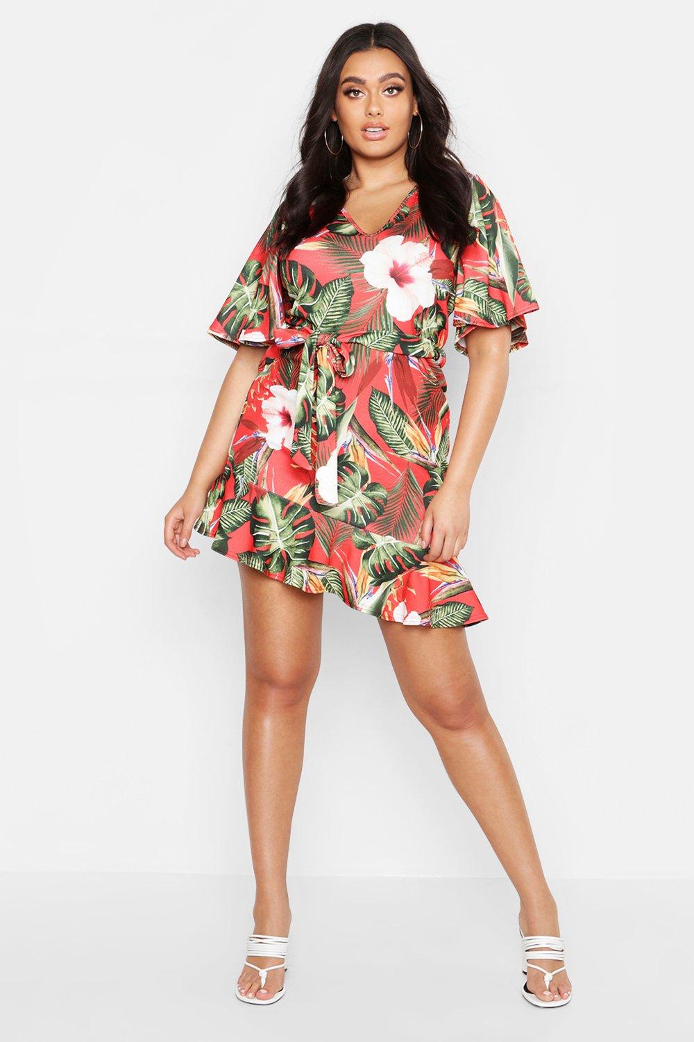 boohoo plus smock dress