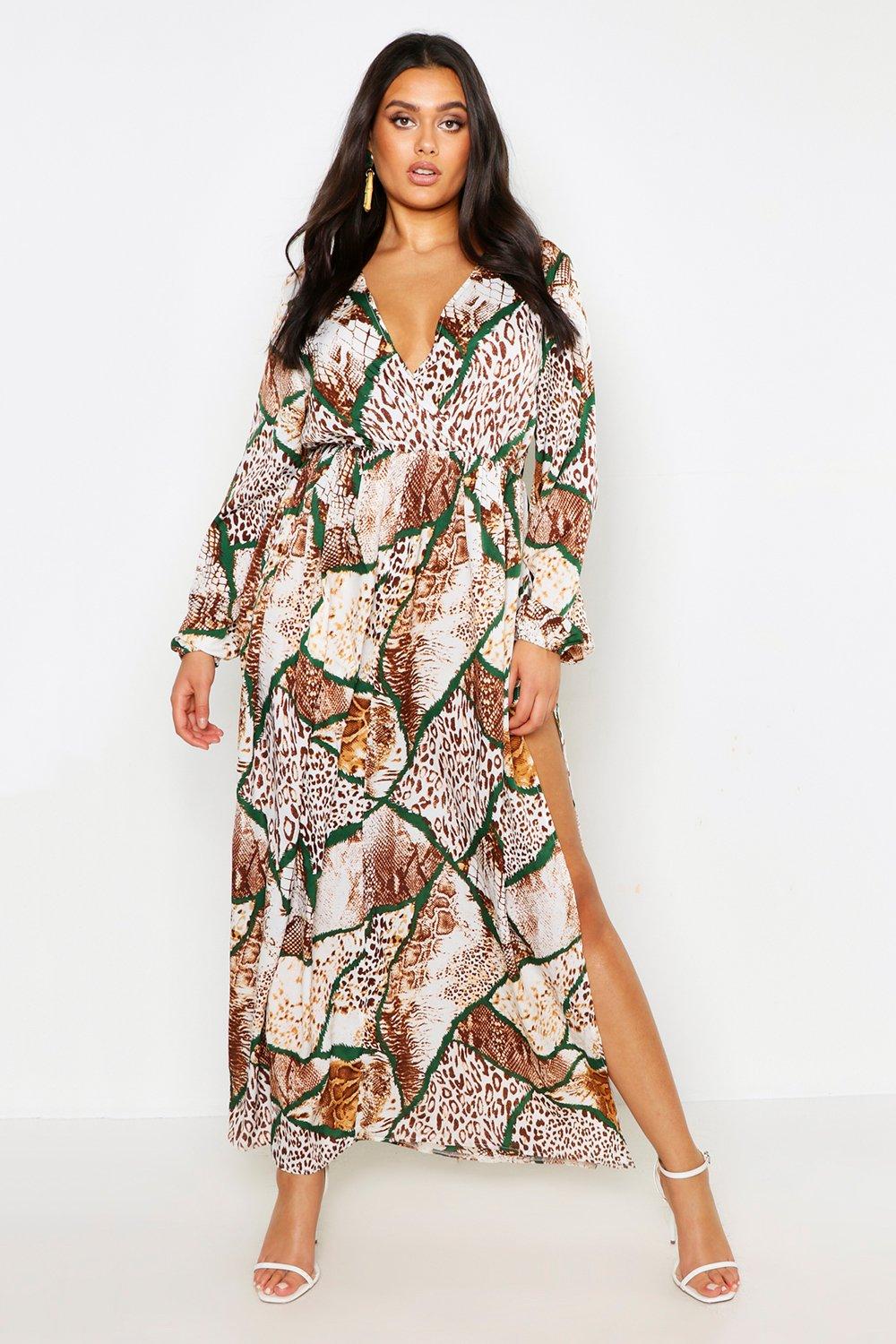 boohoo animal print dress