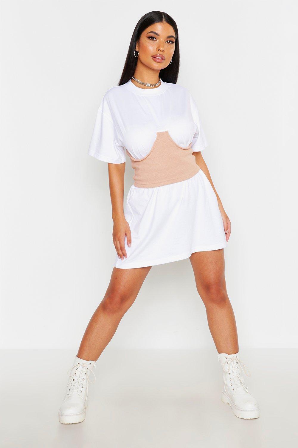 boohoo petite shirt dress