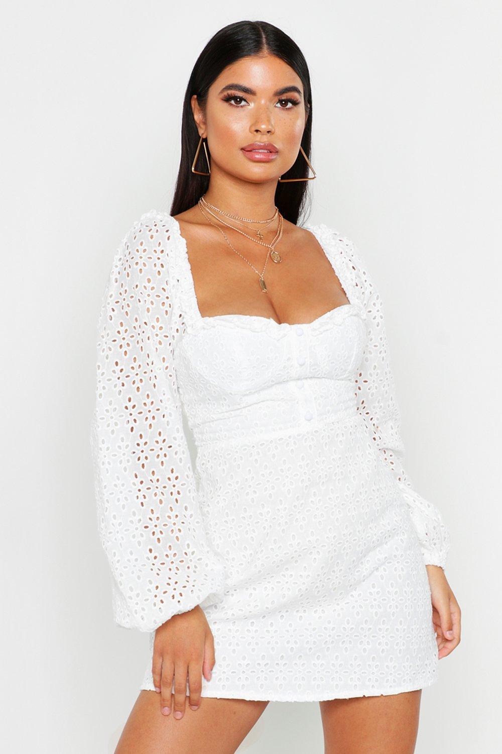 boohoo broderie anglaise dress