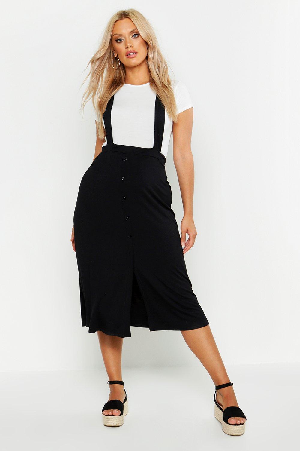 midi pinafore skirt