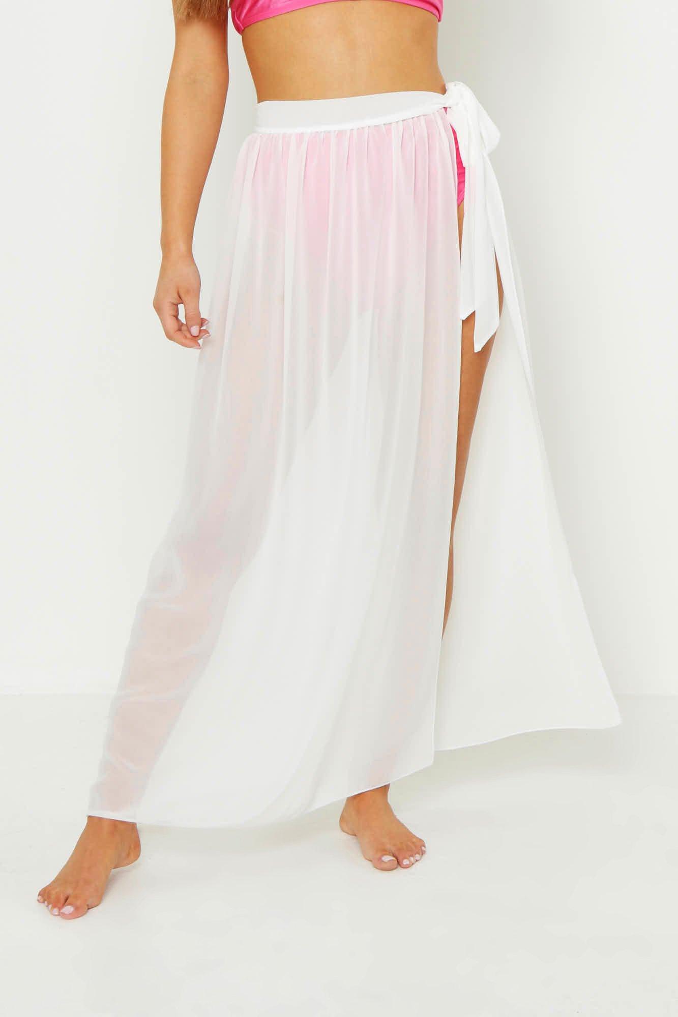 petite chiffon maxi skirt