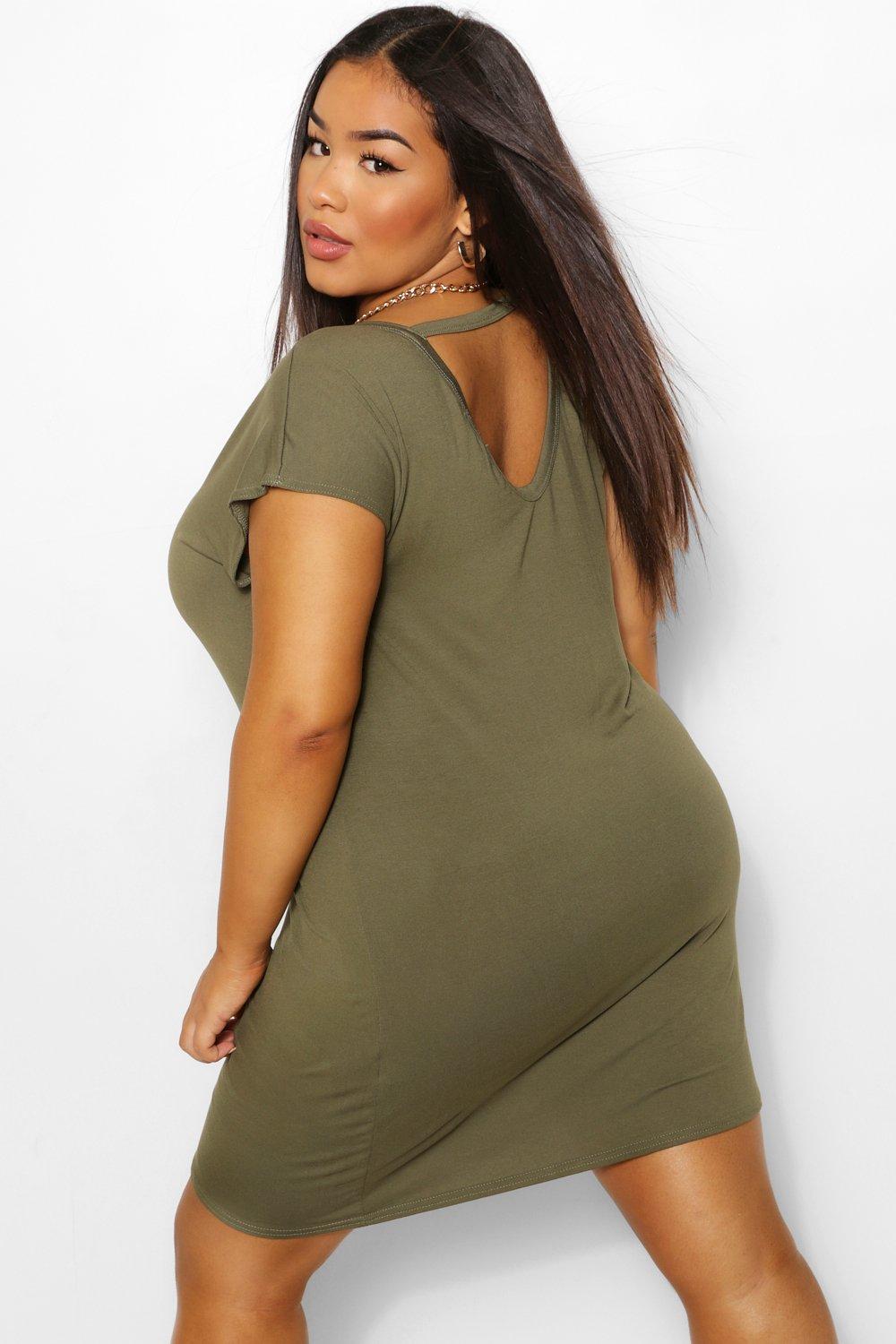 t shirt mini dress plus size