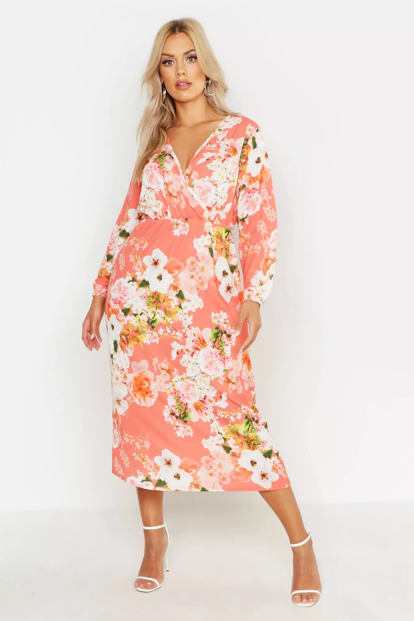 Boohoo sales peach dress